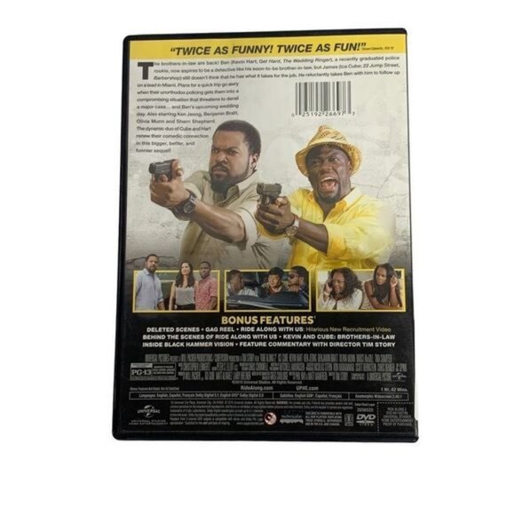 Ride Along 2 DVD 2016 PG13 Ice Cube Kevin Hart Universal Region 1 Comedy Action - Picture 2 of 5